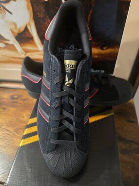 Adidas Superstar ADV X Felipe Gustavo - JR7831 2025 BLACK SUEDE MENS 10 NEW